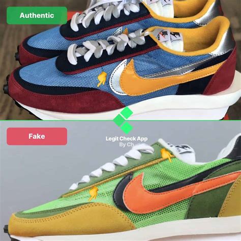 nike sacai original vs fake - A guide for your Nike Sacai Waffle Legit Checking! : r/Sneakers.